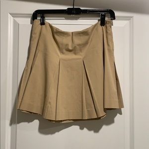 Theory Khaki Pleated Skirt